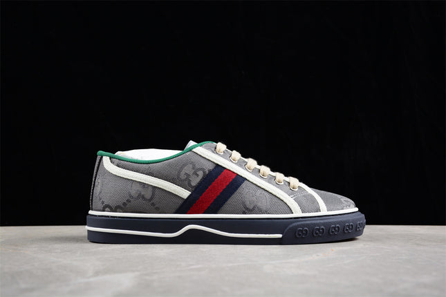 Gucci GG Supreme Canvas Tennis 1977 Sneaker – Grey & Navy