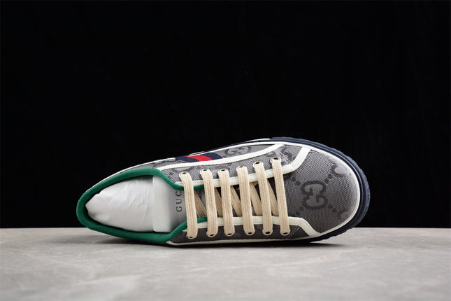 Gucci GG Supreme Canvas Tennis 1977 Sneaker – Grey & Navy