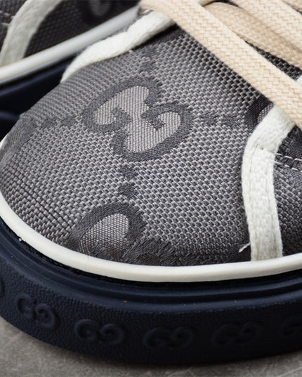 Gucci GG Supreme Canvas Tennis 1977 Sneaker – Grey & Navy