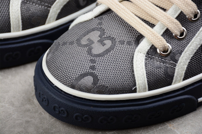 Gucci GG Supreme Canvas Tennis 1977 Sneaker – Grey & Navy