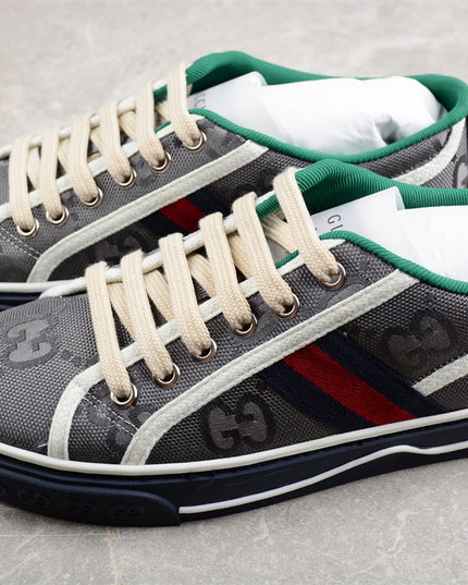 Gucci GG Supreme Canvas Tennis 1977 Sneaker – Grey & Navy