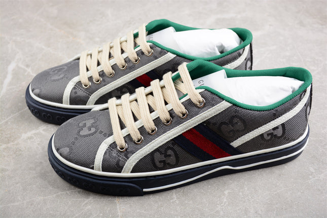 Gucci GG Supreme Canvas Tennis 1977 Sneaker – Grey & Navy