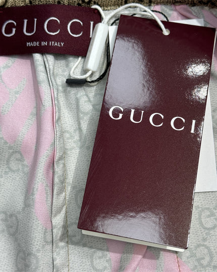  Gucci GG Supreme Logo-Patch Drawstring Shorts