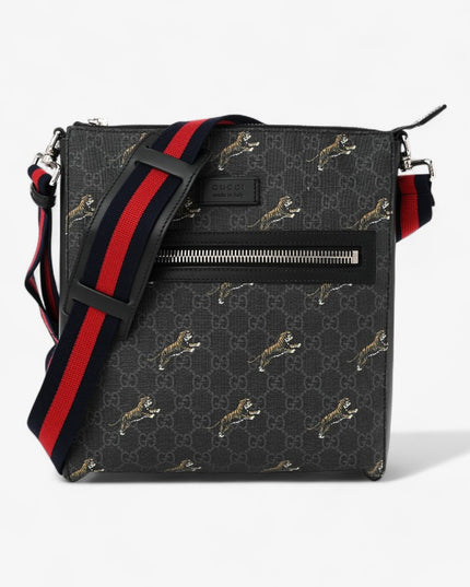 Gucci GG Supreme Messenger Bag – Black Tiger Print