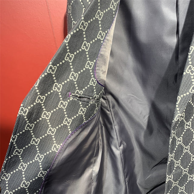 Gucci GG Supreme Pattern Tailored Blazer