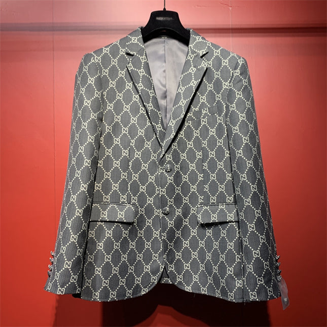 Gucci GG Supreme Pattern Tailored Blazer