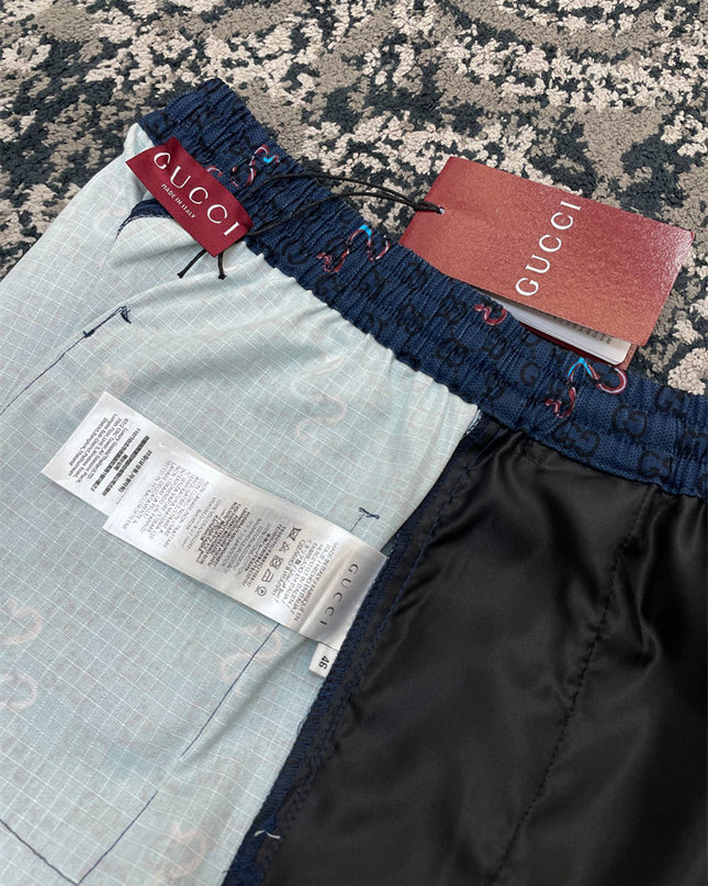 Gucci GG Supreme Snake‑Print Drawstring Shorts