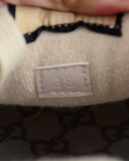 Gucci GG Yellow Monogram Sneaker with Coral Accents
