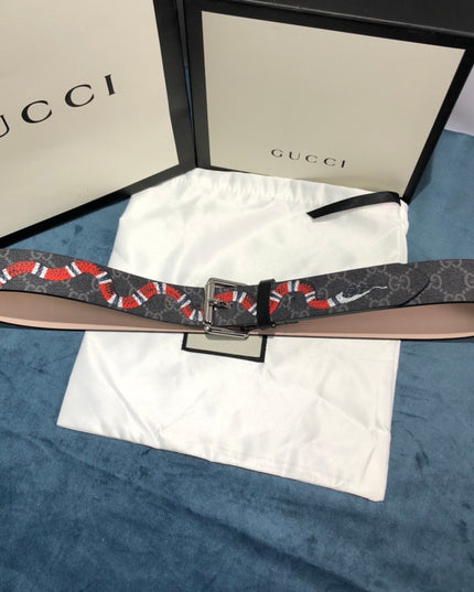 Gucci Gg Belt With Kingsnake Print 434520