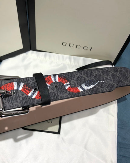 Gucci Gg Belt With Kingsnake Print 434520