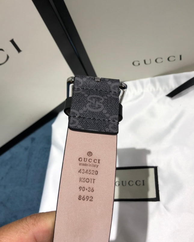 Gucci Gg Belt With Kingsnake Print 434520
