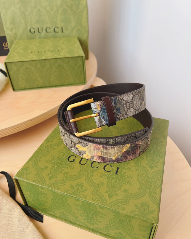Gucci Gg Carnation Print Belt – 677534