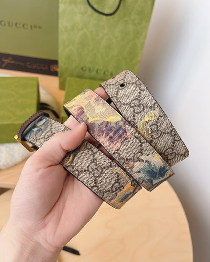 Gucci Gg Carnation Print Belt – 677534