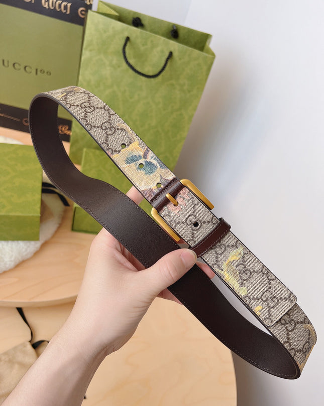 Gucci Gg Carnation Print Belt – 677534