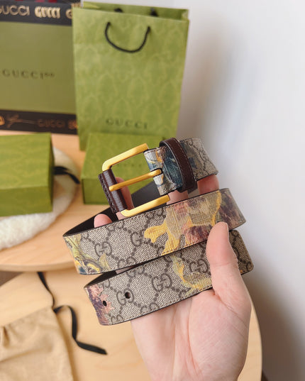 Gucci Gg Carnation Print Belt – 677534