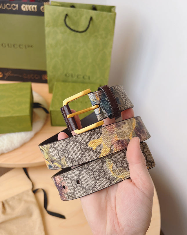 Gucci Gg Carnation Print Belt – 677534
