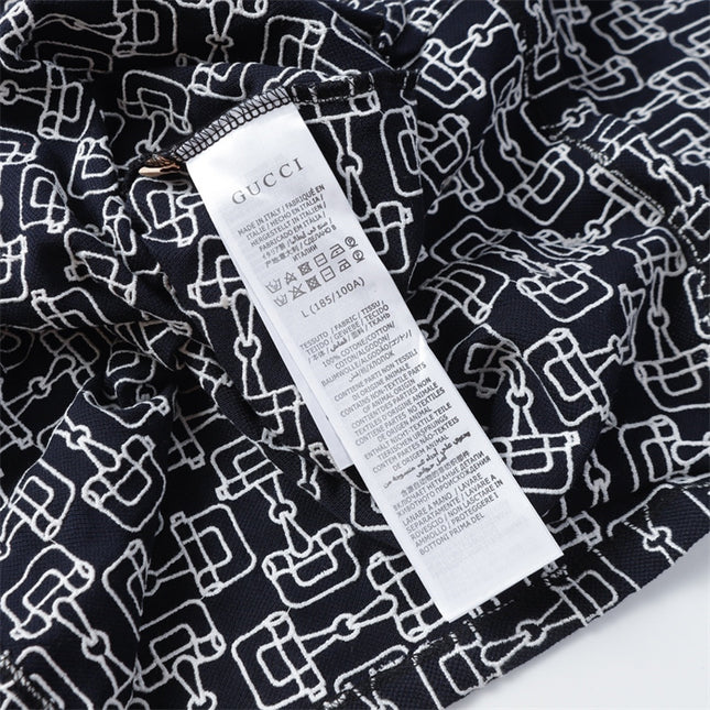 Gucci Gg Cotton Piqué Jacquard Polo Shirt