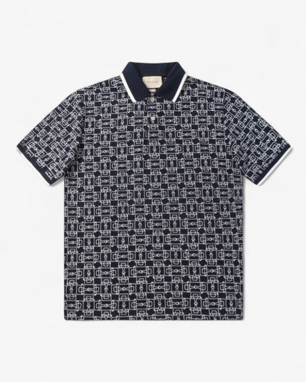 Gucci Gg Cotton Piqué Jacquard Polo Shirt