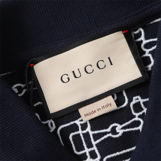 Gucci Gg Cotton Piqué Jacquard Polo Shirt