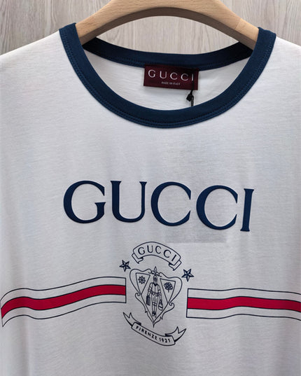 Gucci Gg Logo Ringer Style T‑shirt
