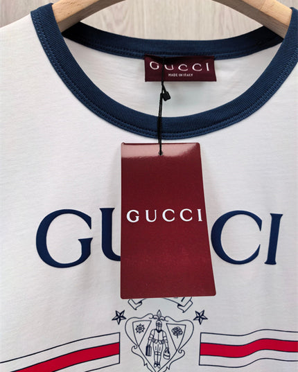 Gucci Gg Logo Ringer Style T‑shirt