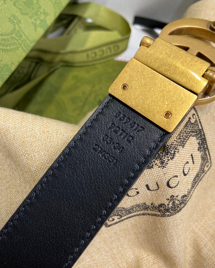 Gucci GG Marmont Reversible Belt 659417 - Black Leather