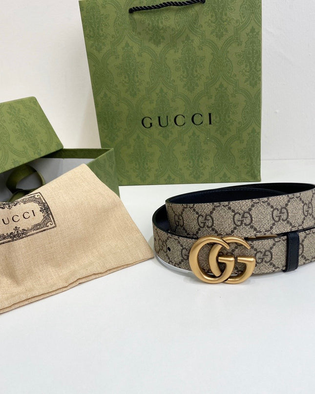 Gucci GG Marmont Reversible Belt 659417 - Black Leather