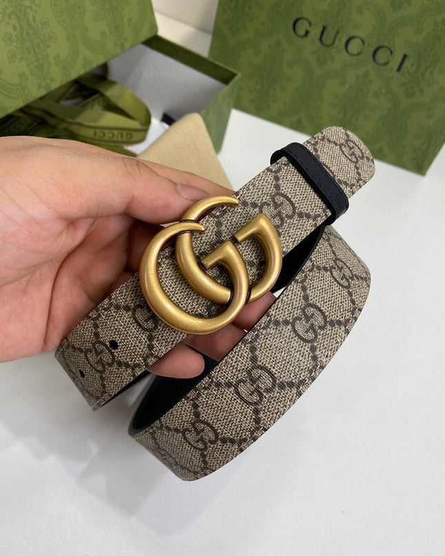 Gucci GG Marmont Reversible Belt 659417 - Black Leather