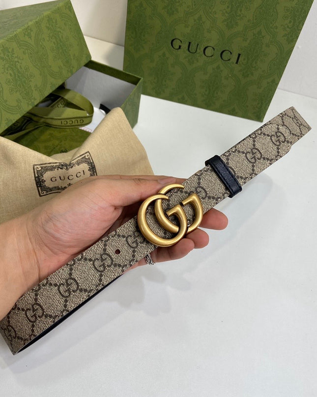 Gucci GG Marmont Reversible Belt 659417 - Black Leather