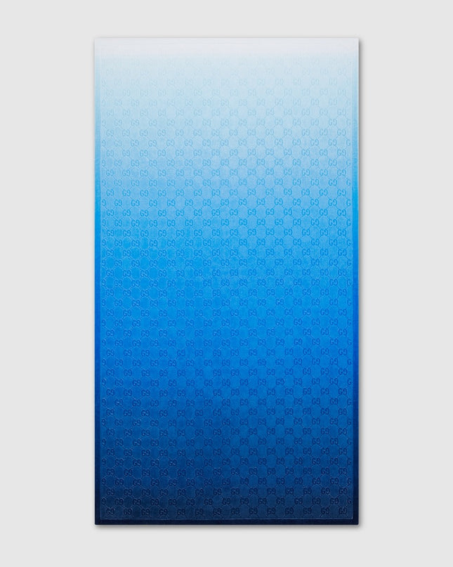 Gucci Gradient Blue GG Cotton Beach Towel