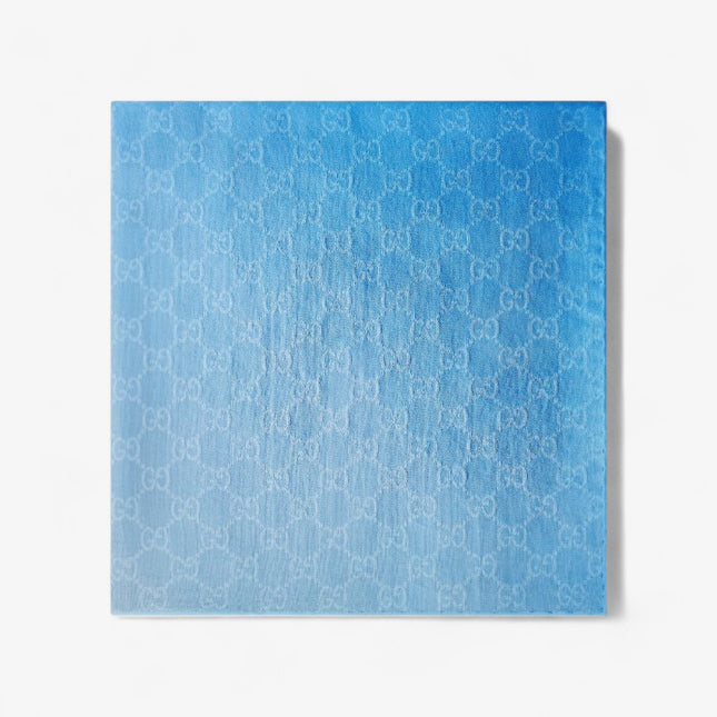 Gucci Gradient Blue GG Cotton Pocket Square