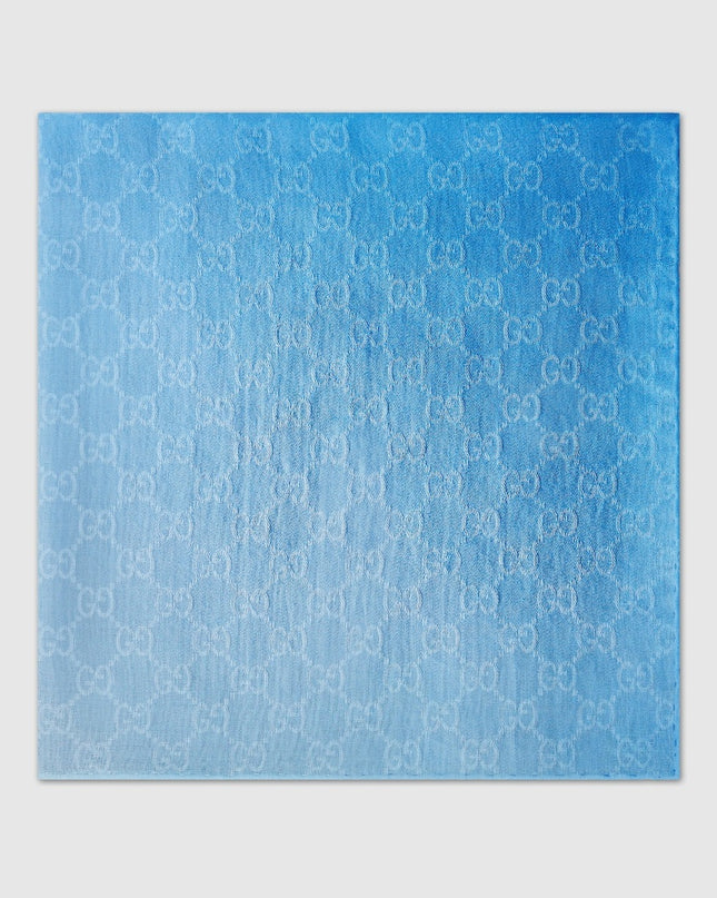 Gucci Gradient Blue GG Cotton Pocket Square