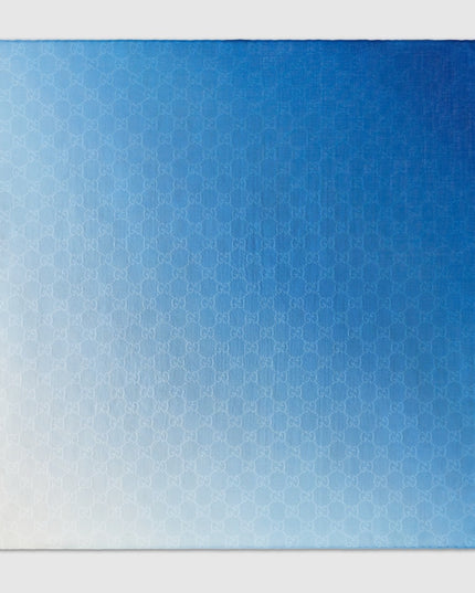 Gucci Gradient Blue GG Cotton Pocket Square