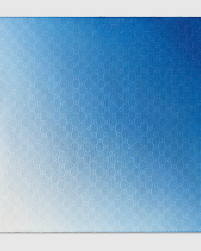 Gucci Gradient Blue GG Cotton Pocket Square