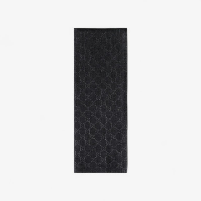 Gucci Gradient GG Wool & Silk Jacquard Stole – Grey