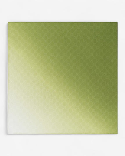 Gucci Gradient Green GG Cotton Pocket Square