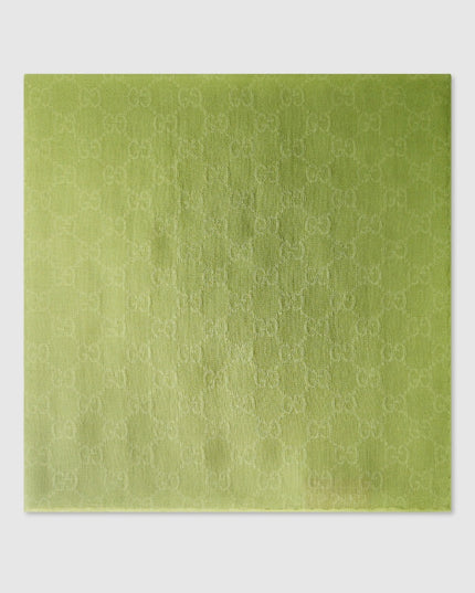Gucci Gradient Green GG Cotton Pocket Square