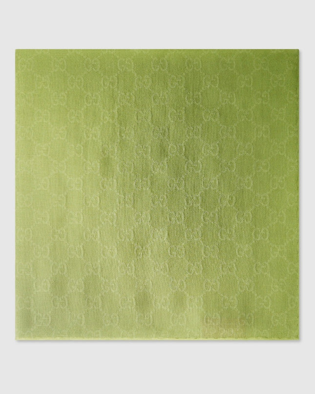 Gucci Gradient Green GG Cotton Pocket Square