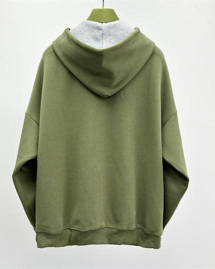 Gucci Green Zip-Up Cotton Hoodie