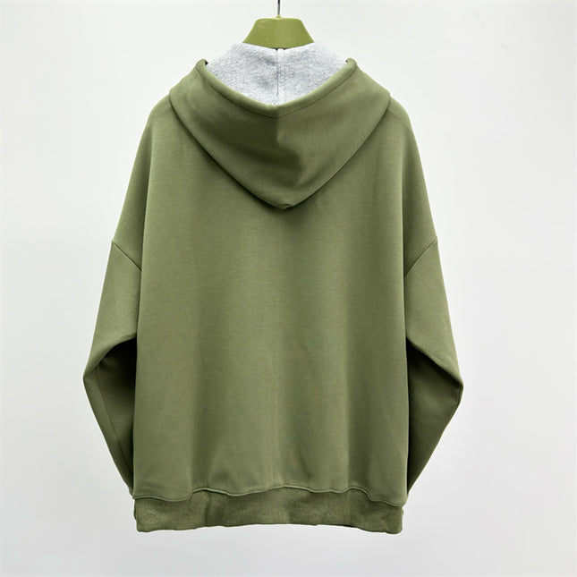 Gucci Green Zip-Up Cotton Hoodie