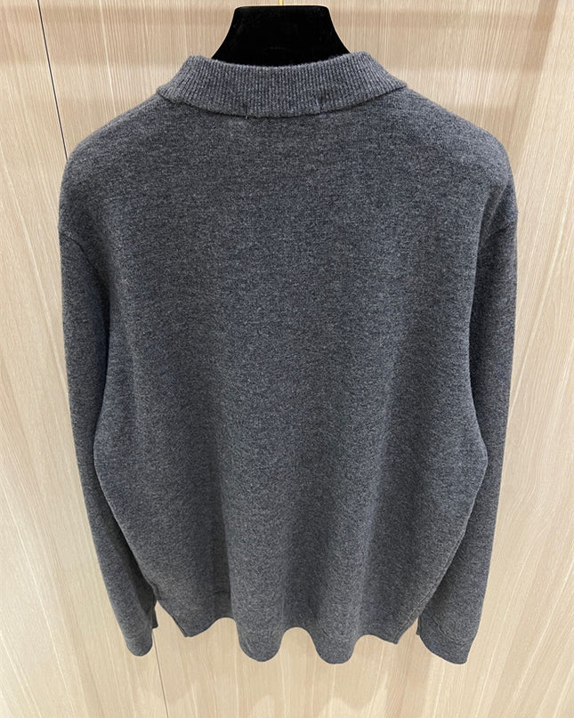 Gucci Grey Cotton Logo Crewneck Sweatshirt