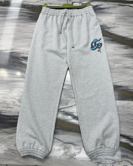 Gucci Grey Joggers with GG Snake Embroidery (Alternate Style)