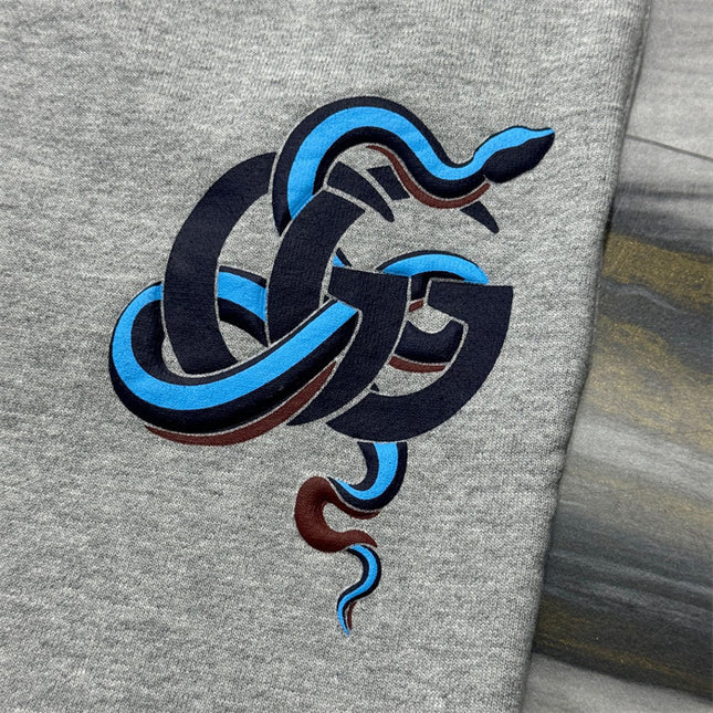 Gucci Grey Joggers with GG Snake Embroidery (Alternate Style)