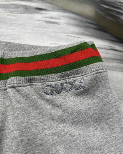 Gucci Grey Lounge Pants with Web Waistband