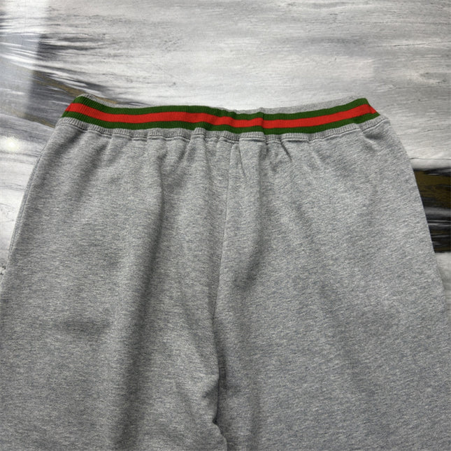 Gucci Grey Lounge Pants with Web Waistband