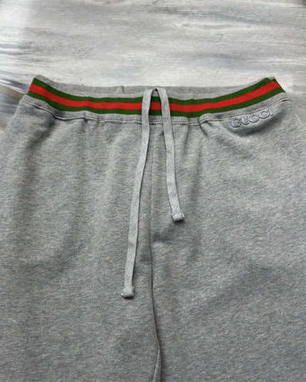 Gucci Grey Lounge Pants with Web Waistband