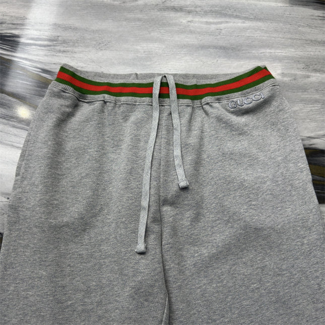 Gucci Grey Lounge Pants with Web Waistband