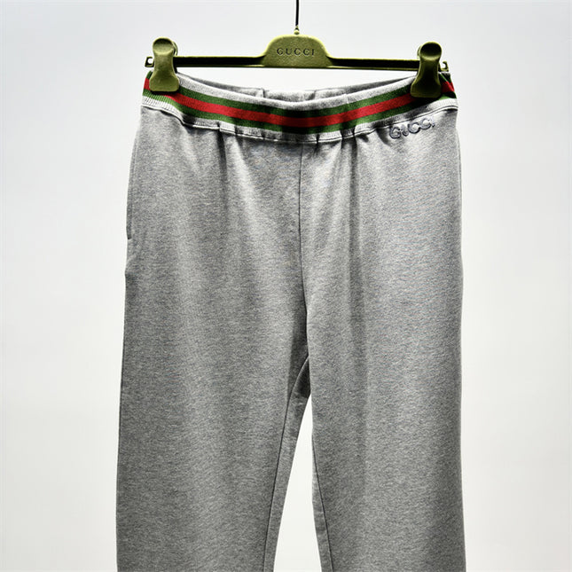 Gucci Grey Lounge Pants with Web Waistband