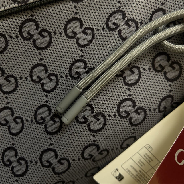 Gucci Grey Monogram Zip-Up Hoodie