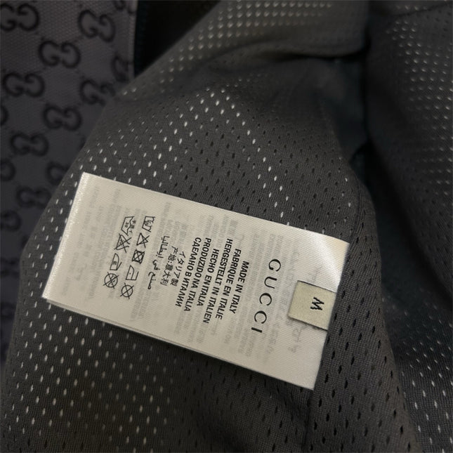 Gucci Grey Monogram Zip-Up Hoodie